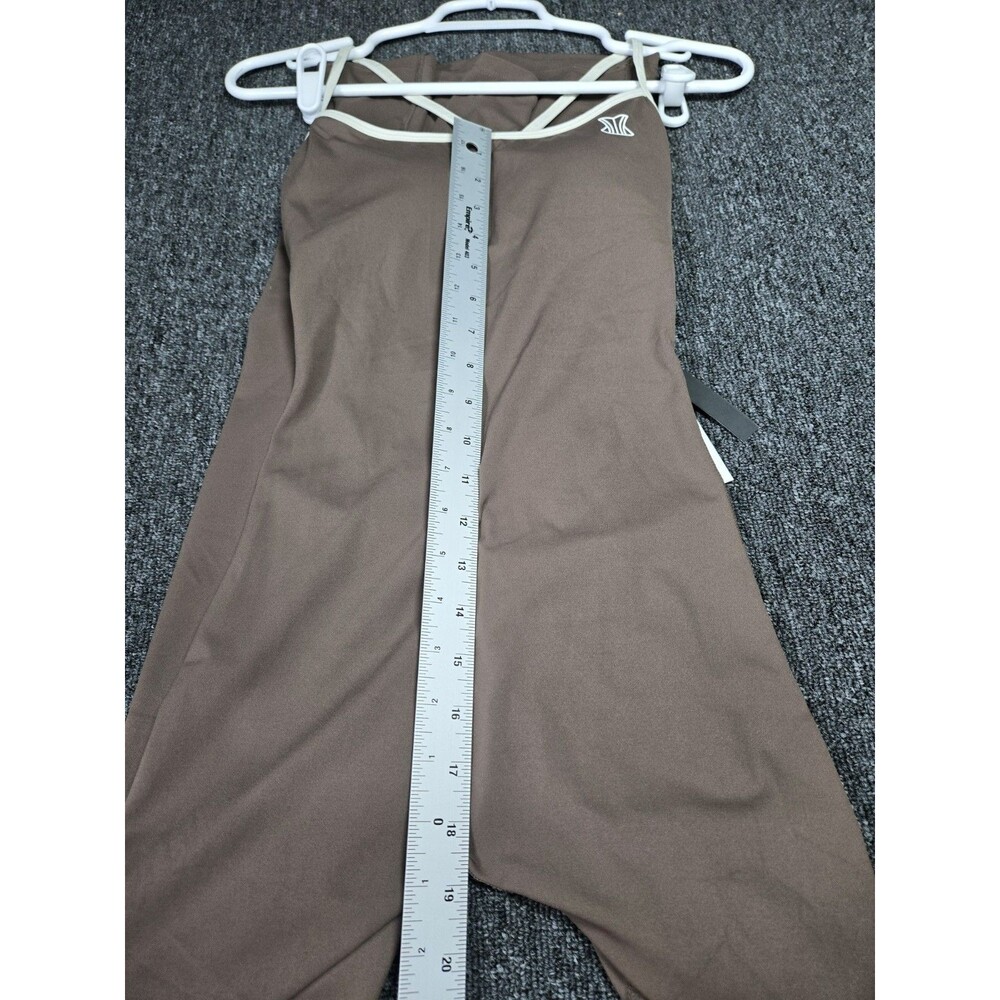 NEW Corsets By Enfajate Flared Workout Jumpsuit Womens M Brown Scrunch Butt NWT - Picture 4 of 16
